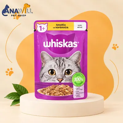 پوچ گربه ویسکاس با طعم گوشت مرغ