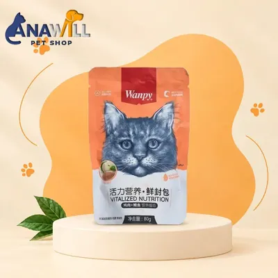 پوچ گربه ونپی با طعم مرغ+کاد ( گلبهی )